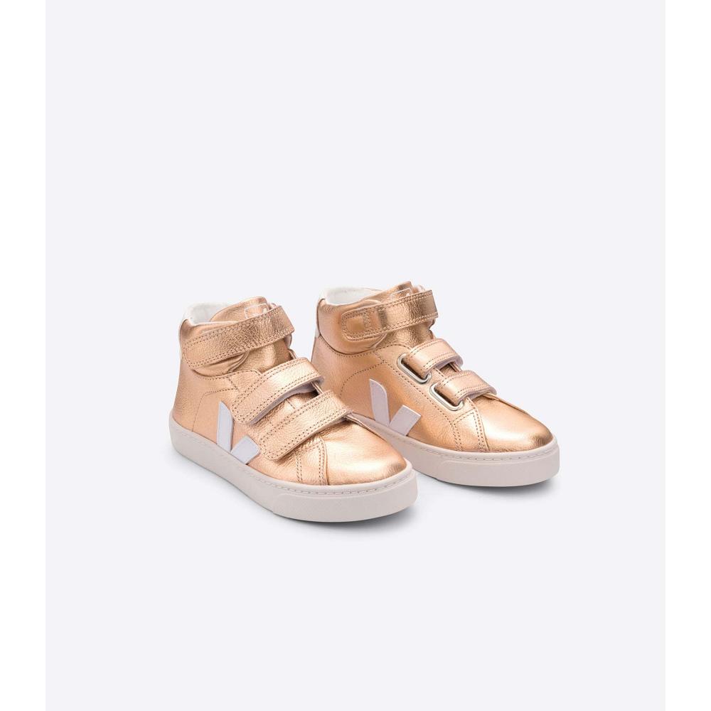 Kids' Veja ESPLAR MID CHROMEFREE High Tops Gold | SG 697KOR